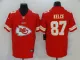 Men's Kansas City Chiefs #87 Kelce Red Team Big Logo Number Vapor Untouchable Limited Jersey