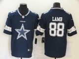 Men's Dallas Cowboys #88 CeeDee Lamb Blue Team Big Logo Number Vapor Untouchable Limited Jersey