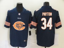 Men's Chicago Bears #34 Walter Payton Blue Team Big Logo Number Vapor Untouchable Limited Jersey