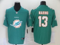 Men's Miami Dolphins #13 Dan Marino Green Team Big Logo Number Vapor Untouchable Limited Jersey