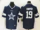Men's Dallas Cowboys #19 Amari Cooper Blue Team Big Logo Number Vapor Untouchable Limited Jersey