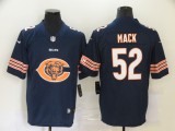 Men's Chicago Bears #52 Khalil Mack Blue Team Big Logo Number Vapor Untouchable Limited Jersey