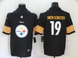 Men's Pittsburgh Steelers #19 JuJu Smith-Schuster Black Team Big Logo Number Vapor Untouchable Limited Jersey