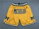 NCAA Michigan Wolverines Basketball Orange Shorts