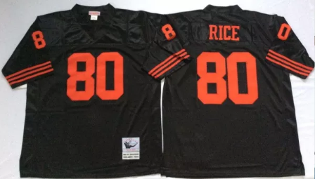 San Francisco 49ers #80 Jerry Rice Black Throwback Jersey