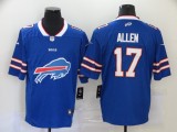 Men's Buffalo Bills #17 Josh Allen Blue Team Big Logo Number Vapor Untouchable Limited Jersey