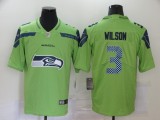 Men's Seattle Seahawks #3 Russell Wilson Green Team Big Logo Number Vapor Untouchable Limited Jersey