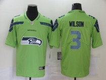 Men's Seattle Seahawks #3 Russell Wilson Green Team Big Logo Number Vapor Untouchable Limited Jersey