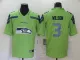 Men's Seattle Seahawks #3 Russell Wilson Green Team Big Logo Number Vapor Untouchable Limited Jersey
