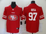 Men's San Francisco 49ers #97 Nick Bosa Red Team Big Logo Number Vapor Untouchable Limited Jersey