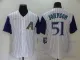 MLB Arizona Diamondbacks #51 Johnson White Throwback Men's Nike Jersey