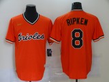 MLB Baltimore Orioles #8 Ripken Orange Throwback Nike Jersey