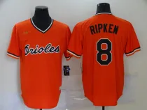 MLB Baltimore Orioles #8 Ripken Orange Throwback Nike Jersey