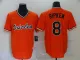 MLB Baltimore Orioles #8 Ripken Orange Throwback Nike Jersey