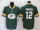 Men's Green Bay Packers #12 Aaron Rodgers Green Team Big Logo Number Vapor Untouchable Limited Jersey