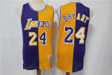 NBA Los Angeles Lakers #24 Kobe Bryant Purple/Yellow Split Stitched Jersey