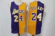 NBA Los Angeles Lakers #24 Kobe Bryant Purple/Yellow Split Stitched Jersey