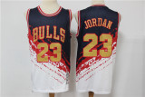 Men's Chicago Bulls #23 Michael Jordan White And Black Stitched Jersey