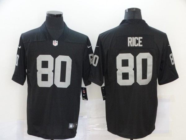 NFL Oakland Raiders #80 Rice Black Vapor Limited Jersey