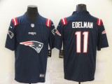 Men's New England Patriots #11 Edelman Blue Team Big Logo Number Vapor Untouchable Limited Jersey