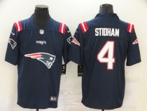 Men's New England Patriots #4 Stidham Blue Team Big Logo Number Vapor Untouchable Limited Jersey