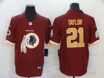 Men's Washington Redskins #21 Sean Taylor Red Team Big Logo Number Vapor Untouchable Limited Jersey