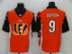 Men's Cincinnati Bengals #9 Joe Burrow Orange Team Big Logo Number Vapor Untouchable Limited Jersey