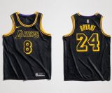 NBA Los Angeles Lakers  #8 & #24 Kobe Bryant Black Mamba Swingman Jersey