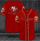 San Francisco 49ers New Style Baseball Red Customized Jersey