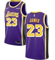Men's Nike Los Angeles Lakers #23 James Purple NBA Swingman Statement Edition Jersey