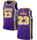 Men's Nike Los Angeles Lakers #23 James Purple NBA Swingman Statement Edition Jersey