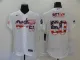 MLB Los Angeles Dodgers White #50 Mookie Betts USA Flag Flexbase Jersey