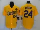 Men's Los Angeles Dodgers Orange #24 Kobe Bryant 2020 KB Patch Game Jersey