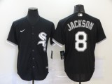 MLB Chicago White Sox #8 Jackson Black Game Nike Jersey