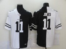 Men's Atlanta Falcons #11 Julio Jones Black/White Split 2020 Vapor Untouchable Limited Jersey