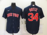 MLB Boston Red Sox #34 Ortiz Blue Game Nike Jersey