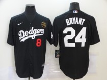 MLB Los Angeles Dodgers #8 & #24 Bryant Black Game Nike Jersey