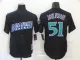 MLB Arizona Diamondbacks #51 Johnson BlackThowback Men's Nike Jersey