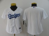 Women MLB Los Angeles Dodgers White Game Nike Blank Jersey