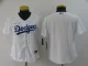 Women MLB Los Angeles Dodgers White Game Nike Blank Jersey