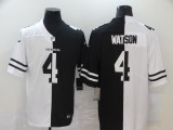 Men's Houston Texans #4 Deshaun Watson Black/White Split 2020 Vapor Untouchable Limited Jersey
