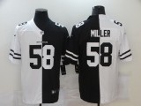Men's Denver Broncos #58 Miller Black/White Split 2020 Vapor Untouchable Limited Jersey
