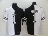 Men's Arizona Cardinals #1 Kyler Murray Black/White Split 2020 Vapor Untouchable Limited Jersey