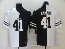 Men's New Orleans Saints #41 Alvin Kamara Black/White Split 2020 Vapor Untouchable Limited Jersey