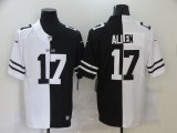 Men's Buffalo Bills #17 Josh Allen Black/White Split 2020 Vapor Untouchable Limited Jersey