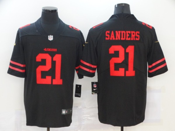 Men's San Francisco 49ers #21 Sanders Black Vapor Untouchable Limited Jersey