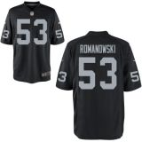 Men's Nike Raiders Retired Player #53 Bill Romanowski Black Elite Jersey