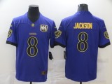 Men's Baltimore Ravens #8 Lamar Jackson Purple/Gold Vapor Untouchable Limited Jersey