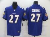 Men's Baltimore Ravens #27 Dobbins Purple Vapor Untouchable Limited Jersey