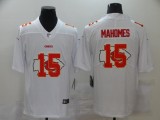 Men's Kansas City Chiefs #15 Patrick Mahomes White Shadow Logo Limited Jersey